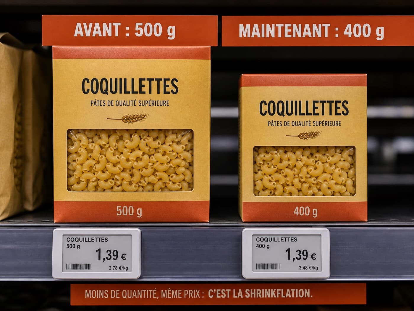 Shrinkflation : quand le produit rétrécit, mais pas le prix