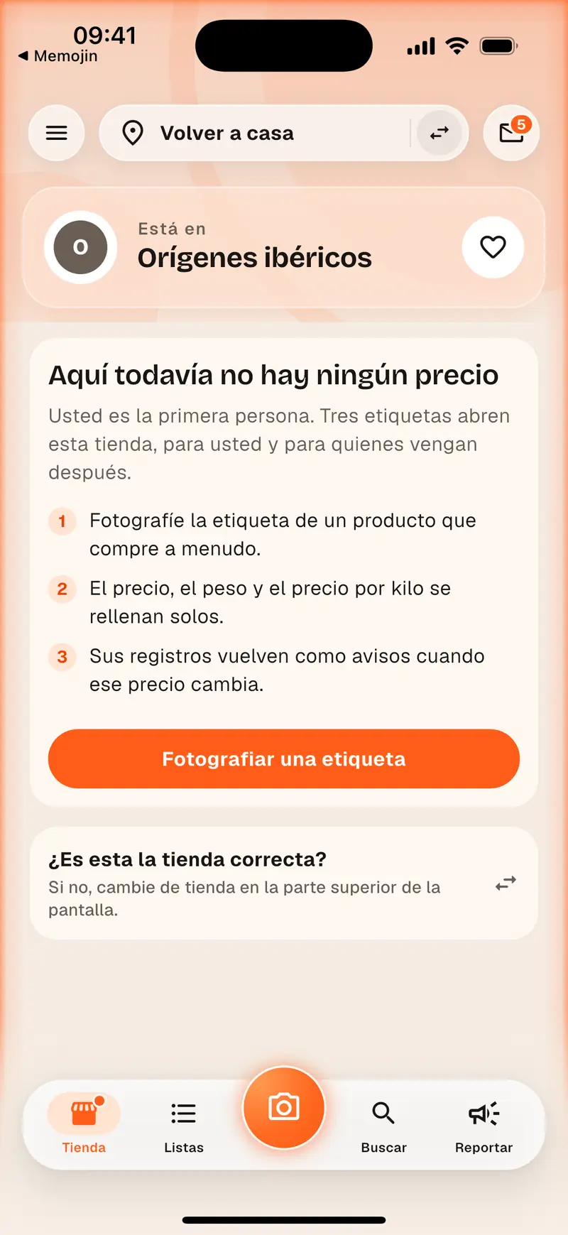 Lista de la compra de Aukilo, marcada sección por sección en la tienda