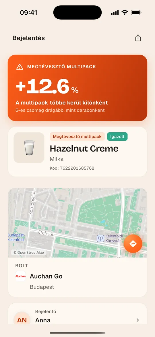 Megtévesztő multipack bejelentése az Aukilo appban